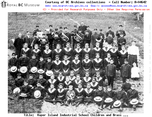 Kuper Island Industrial School Children and Brass Band