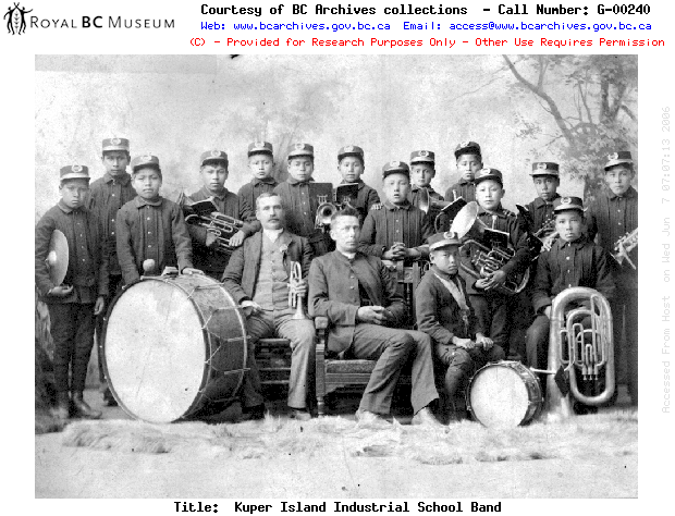 Kuper Island Industrial School Brass Band